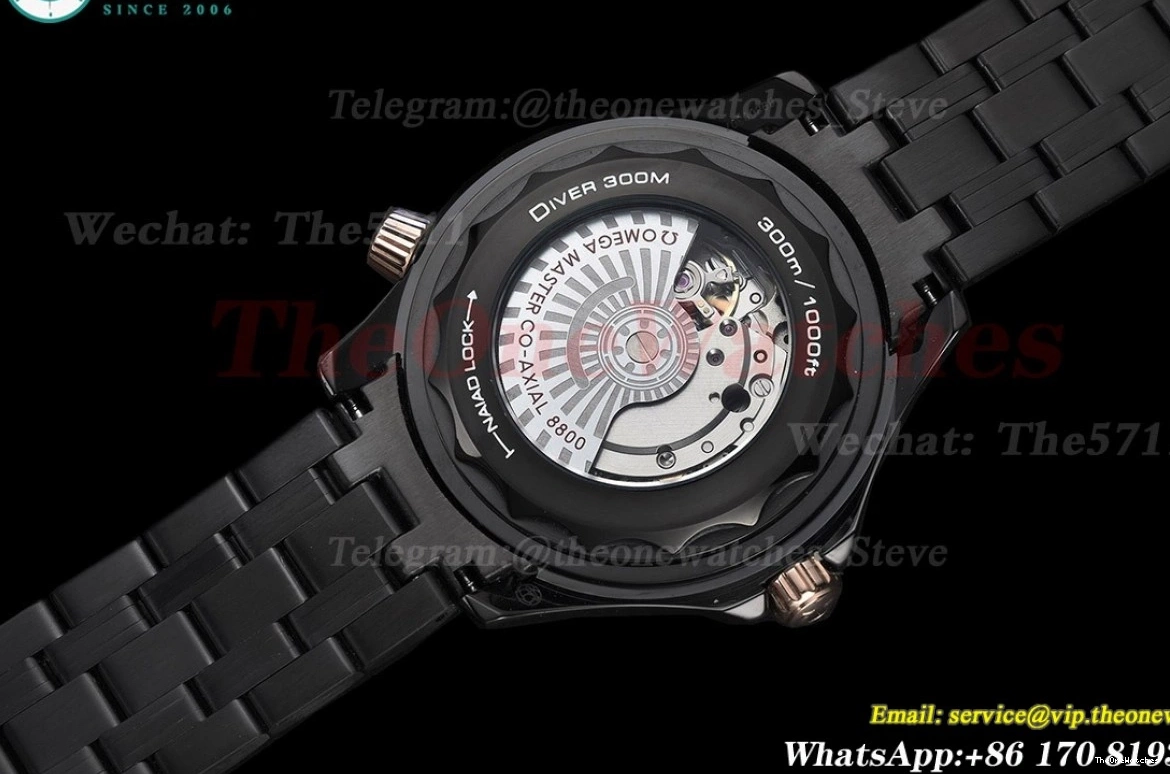 Dial 300m Black PVD PVD 42mm GDF MY8215 Seamaster 0201